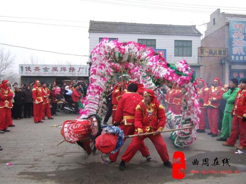 河北邯郸曲周县民俗文化曲周龙灯